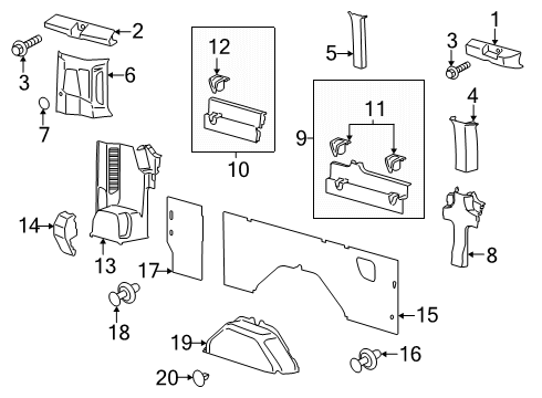 2025 Ford Transit-250 Interior Trim - Side Panel Diagram 3 - Thumbnail