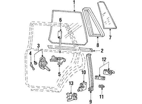 1984 Ford Escort Door Diagram 2 - Thumbnail