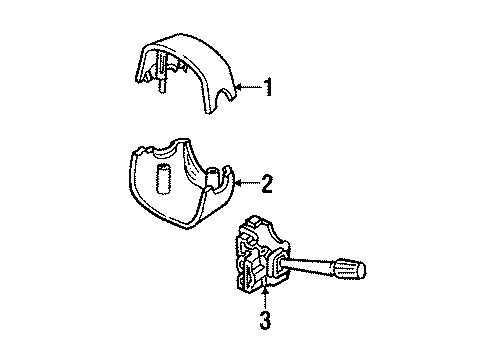 1993 Ford Mustang Shroud, Switches & Levers Diagram