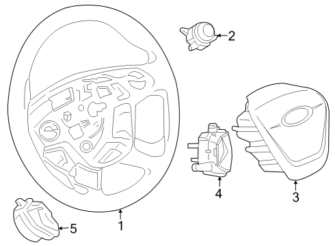 2019 Ford Transit-250 Steering Wheel & Trim Diagram