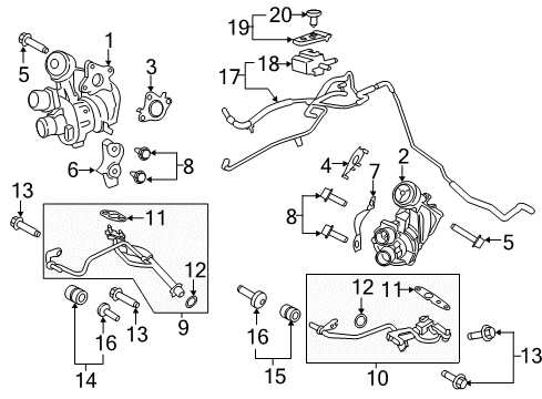 2015 Ford Transit-350 Turbocharger & Components Diagram 2 - Thumbnail