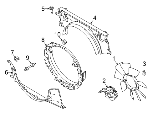 2022 Ford F-350 Super Duty Cooling Fan Diagram 2 - Thumbnail