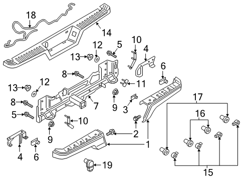 2019 Ford F-150 Bumper & Components - Rear Diagram