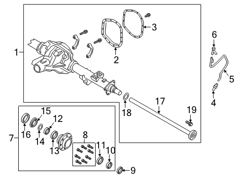 2017 Ford F-350 Super Duty Rear Axle Diagram 3 - Thumbnail