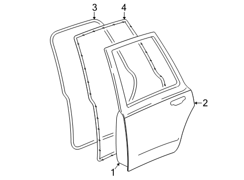 2003 Lincoln Town Car Door & Components Diagram 2 - Thumbnail