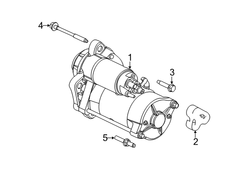 2014 Ford F-250 Super Duty Starter Motor Assembly Diagram for BC3Z-11002-C