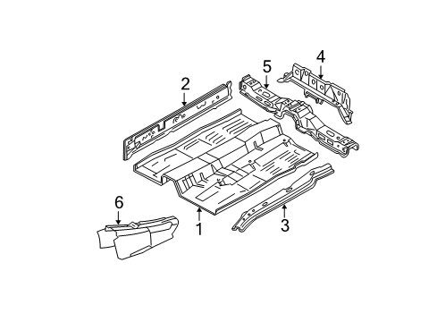2000 Ford Focus Floor & Rails Diagram 2 - Thumbnail