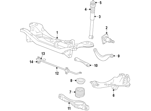 2011 Ford Focus Stabilizer Bar & Components Diagram