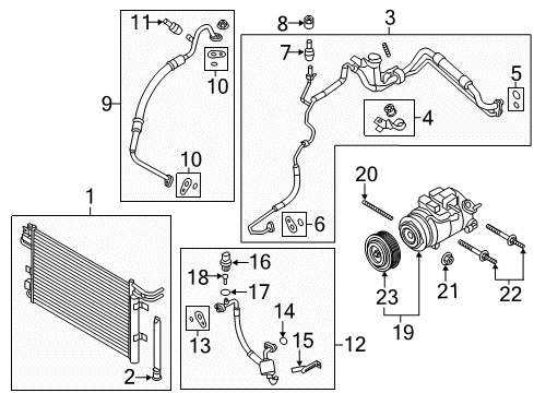 2016 Ford Police Interceptor Sedan A/C Compressor Diagram 2 - Thumbnail