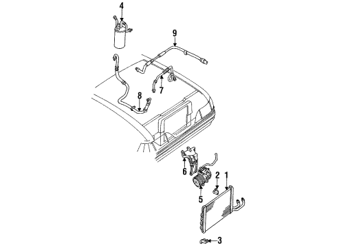 1989 Mercury Topaz Shaft Seals Diagram for E5UZ19E579A