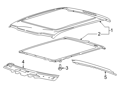 2021 Ford F-150 Roof & Components Diagram 2 - Thumbnail