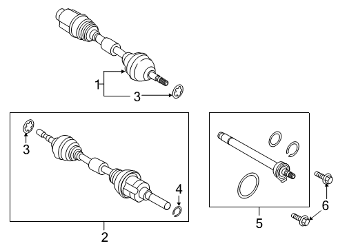 2023 Lincoln Nautilus Drive Axles - Front Diagram 3 - Thumbnail