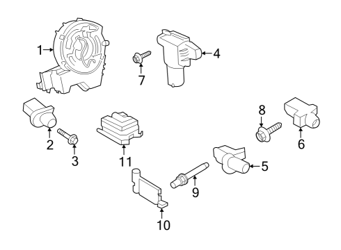 2024 Ford E-Transit Air Bag Components Diagram