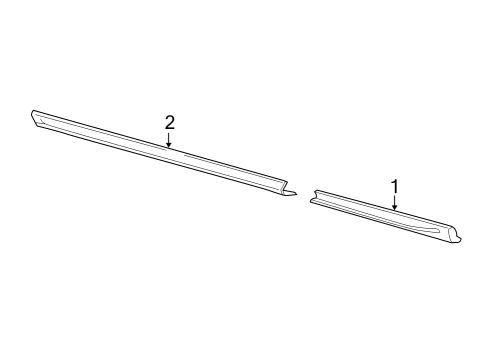 2024 Ford E-Transit Exterior Trim - Pillars Diagram