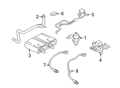 2007 Ford Escape Emission Components Diagram 3 - Thumbnail