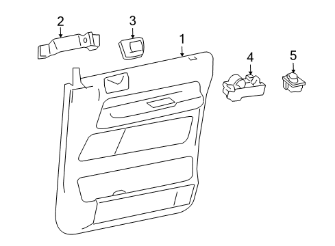2004 Mercury Monterey Interior Trim - Front Door Diagram