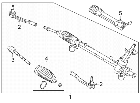 2024 Lincoln Nautilus Steering Gear & Linkage Diagram