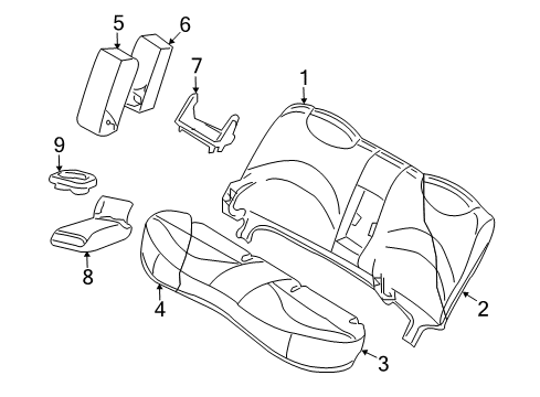 2008 Mercury Grand Marquis Support Bracket, Rear Diagram for F8AZ-5467210-AA