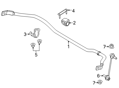 2025 Ford F-150 Stabilizer Bar & Components Diagram 5 - Thumbnail