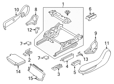 2019 Lincoln Continental Track Cover Front Cap Diagram for GD9Z-54672A40-AA