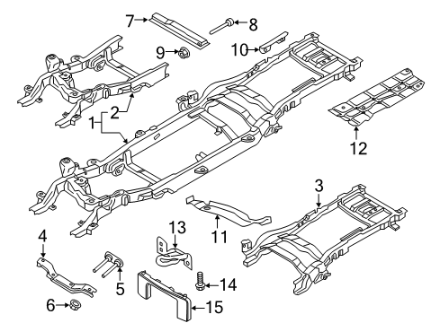 2019 Ford F-250 Super Duty Frame & Components Diagram 4 - Thumbnail