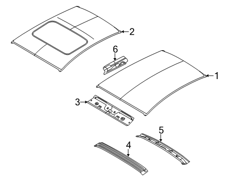 2013 Ford Fiesta Roof & Components Diagram 2 - Thumbnail