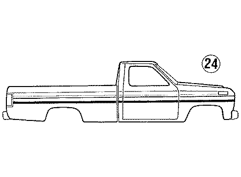 1985 Ford F-150 Stripe Tape Diagram 6 - Thumbnail