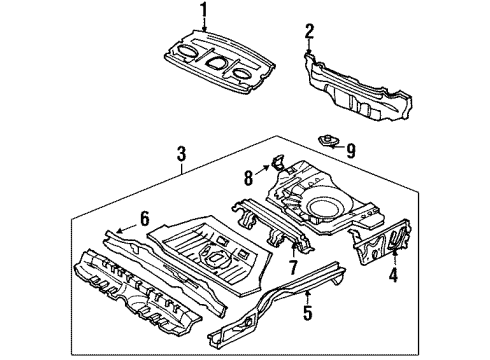 1999 Ford Escort Rear Upper Body Diagram
