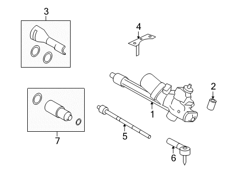 2006 Mercury Mariner Steering Gear & Linkage Diagram 2 - Thumbnail