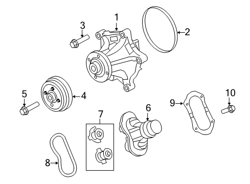 2009 Ford F-250 Super Duty Water Pump Diagram 3 - Thumbnail