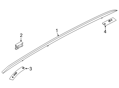 2025 Lincoln Navigator Exterior Trim - Roof Diagram