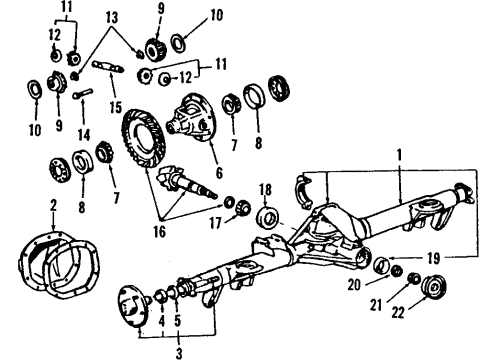 2009 Ford F-250 Super Duty Differential - Rear Diagram