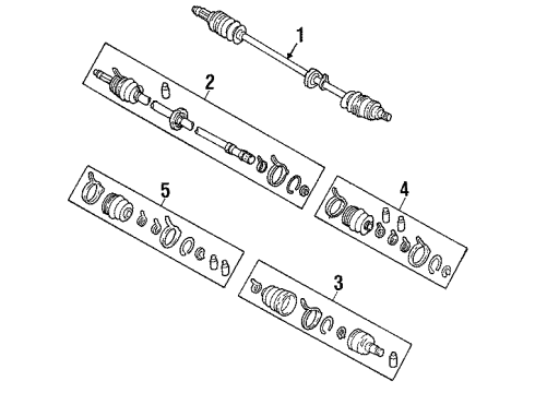 1995 Ford Windstar Inner CV Joint, Passenger Side Diagram for F58Z3B414D