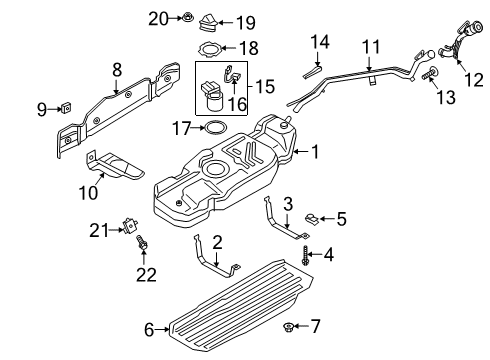 2022 Lincoln Navigator Sender And Pump Assembly Diagram for NL1Z-9H307-D