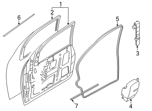 2007 Ford Focus Door & Components Diagram 3 - Thumbnail