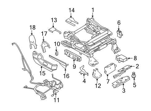 2012 Lincoln MKX Tracks & Components Diagram