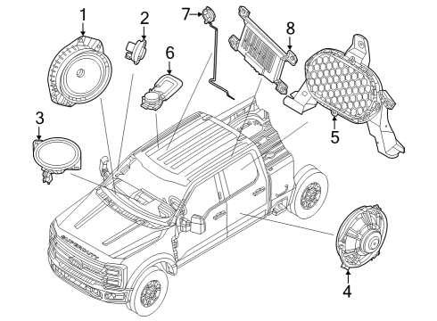 2025 Ford F-350 Super Duty Sound System Diagram 2 - Thumbnail