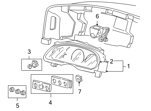 2003 Ford Excursion A/C & Heater Control Units Diagram
