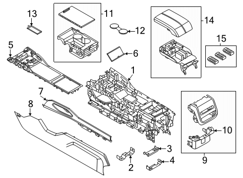 2024 Lincoln Nautilus Center Console Diagram
