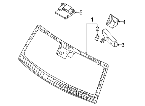 2024 Ford Bronco Glass - Windshield Diagram