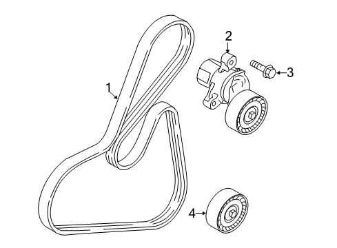 2017 Ford Focus Belts & Pulleys - Belts Diagram 3 - Thumbnail