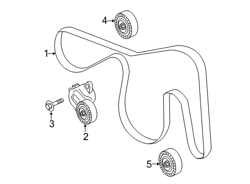 2025 Ford Explorer Belts & Pulleys - Belts Diagram 2 - Thumbnail