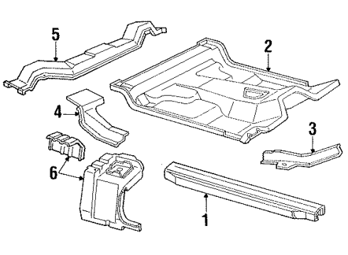 1991 Ford Ranger Floor Diagram 2 - Thumbnail