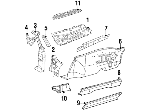 1985 Mercury Lynx Cowl Diagram