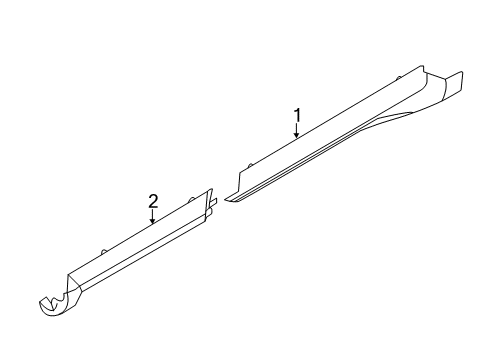 2014 Ford Special Service Police Sedan Exterior Trim - Pillars Diagram