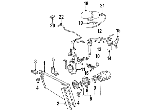 1993 Lincoln Mark VIII Compressor Clutch Diagram for 6F3Z-19D786-B