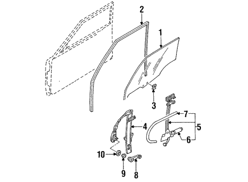 1994 Mercury Tracer Front Door Diagram