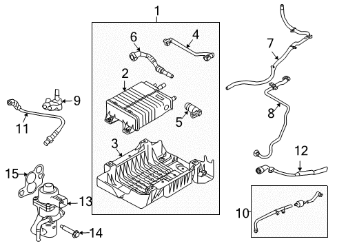 2010 Ford Escape Emission Components Diagram 3 - Thumbnail