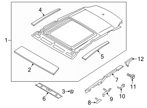2024 Ford Escape Roof & Components Diagram 2 - Thumbnail