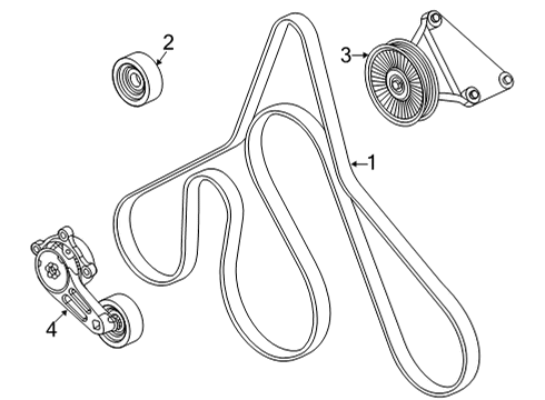 2019 Ford E-350 Super Duty Belts & Pulleys - Belts Diagram 2 - Thumbnail